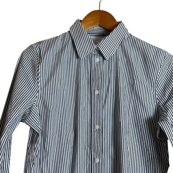 NWT! J. Crew black & white striped button down shirt - Picture 2 of 8